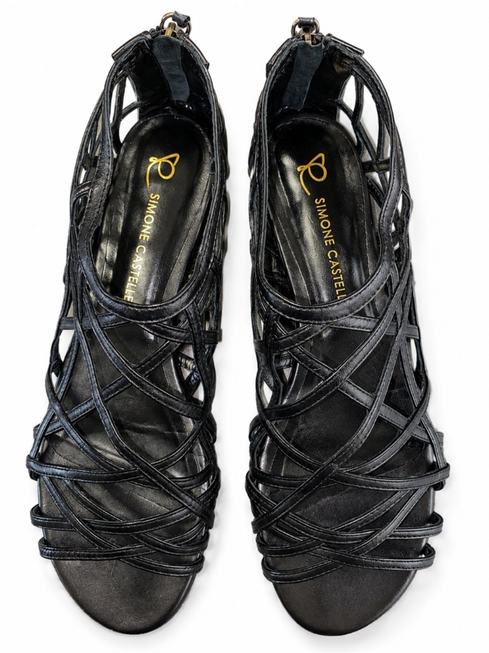 Simone Castelletti • Made in Italy • Leather • Cage Sandal • Size EU 39.5